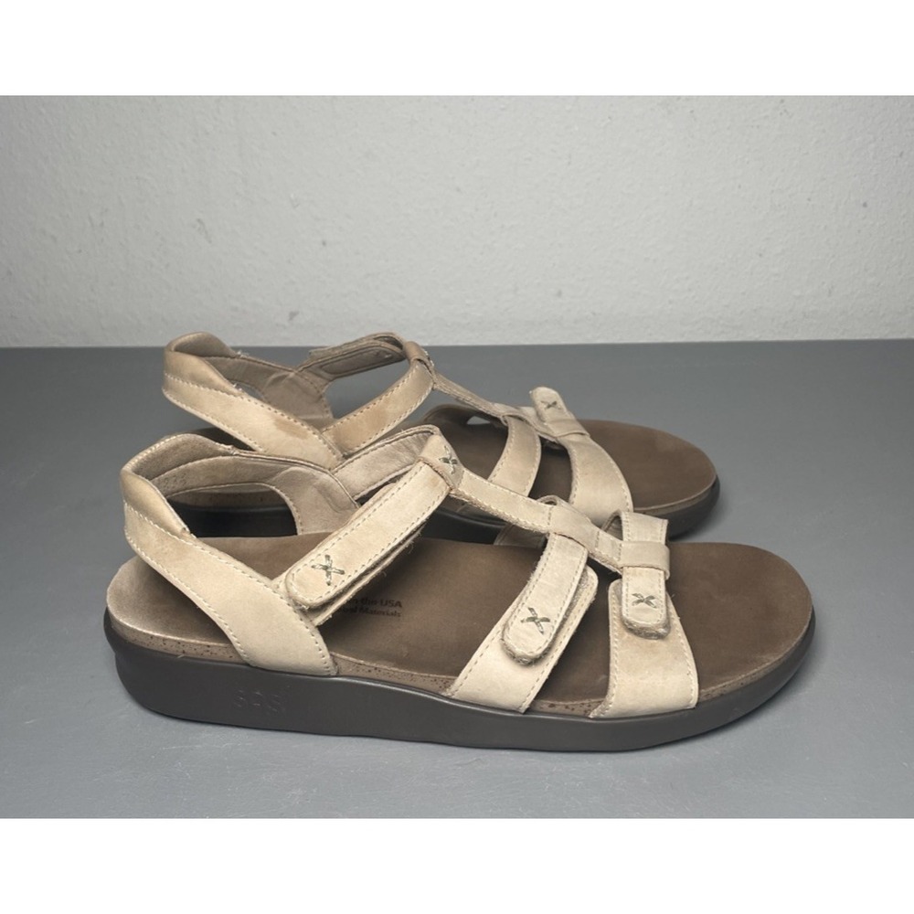 SAS Sorrento T-Strap Sandal beige 8 comfort tripad walking going‎ out